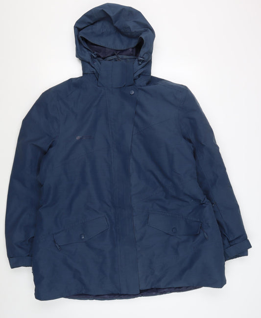 Mountain Warehouse Men's Blue XL Parka Hooded Jacket