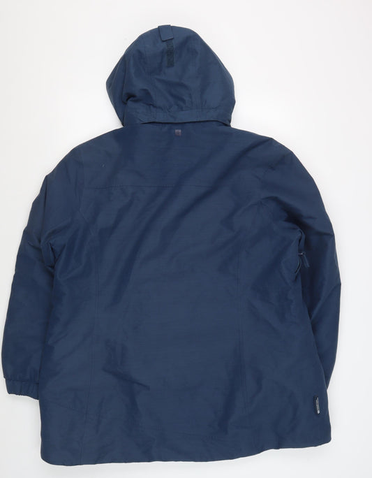 Mountain Warehouse Men's Blue XL Parka Hooded Jacket