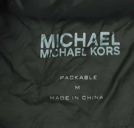 Michael Kors Women's Beige Puffer Jacket M Hooded