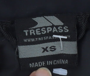 Trespass Women's Black Quilted Jacket, Size XS, Belted