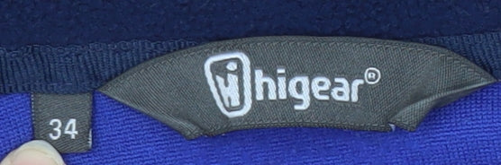 Close-up detail of Higear boys’ blue fleece 1/2 zip sweatshirt, size 6