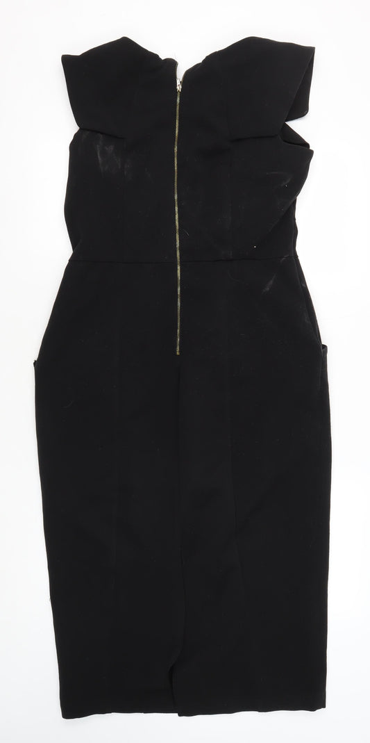 ASOS Tall Women's Black Midi Sheath Dress 16