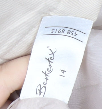 Berketex Women's Beige Trench Coat Size 14 Buttoned