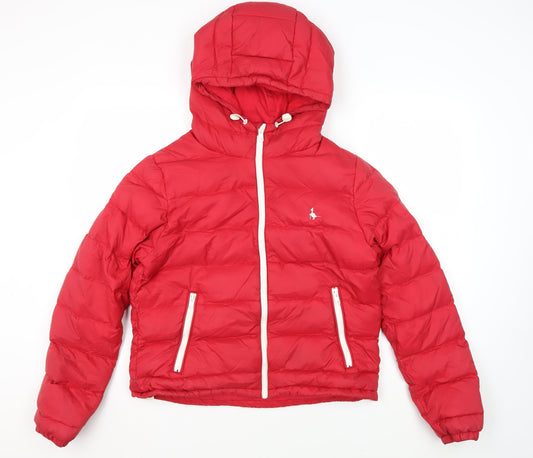 Jack Wills Women's Red Puffer Jacket Size 14