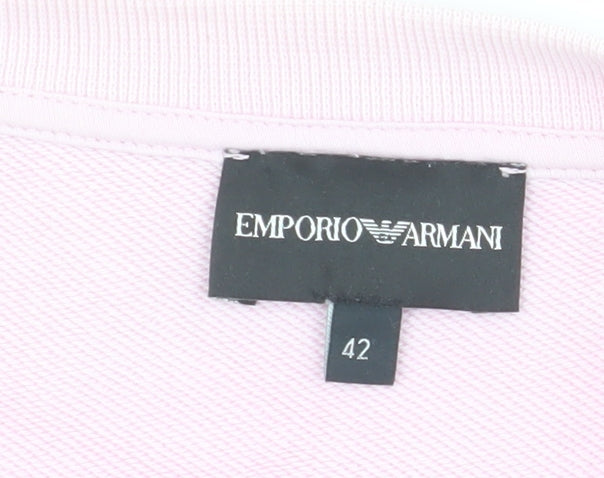 Emporio Armani Women's Pink Pullover Sweatshirt Size 14