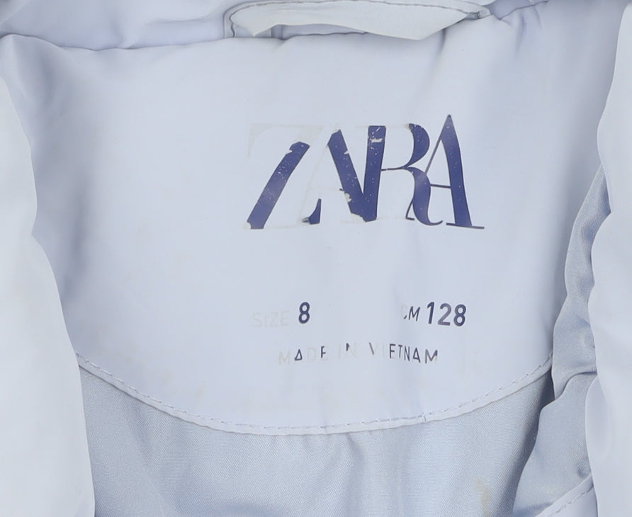 Additional view of Zara girls’ blue quilted jacket 8 years lined winter