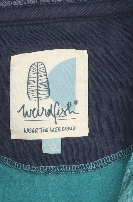 Weird Fish Women's Blue 12 Check Sweatshirt