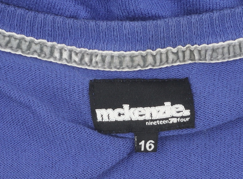 McKenzie Women's Blue Cardigan, Size 16, V-Neck, Casual
