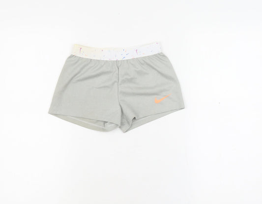 Nike Girls Athletic Grey Shorts - Size 6-7 Years