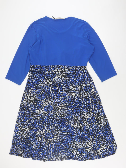 Anthology Women's Blue Dress, Size 18, 3/4 Sleeve