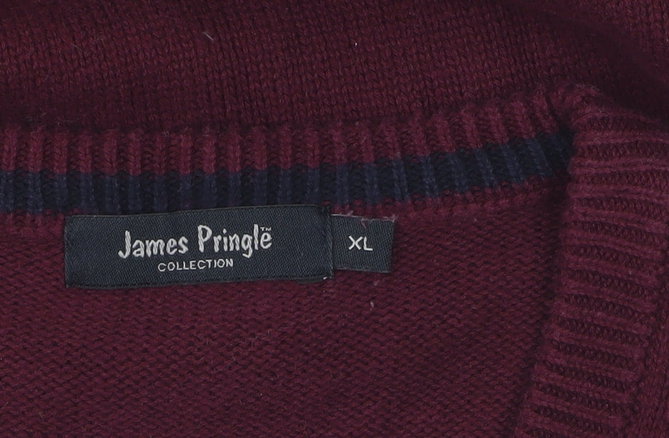 James Pringle Men's XL Red Knit Vest