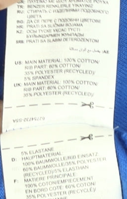 Adidas Ivy Park Women's Blue Cropped T-Shirt, Size 14