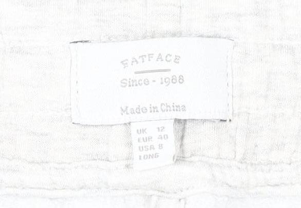 FatFace Women's White Jogger Trousers Size 12