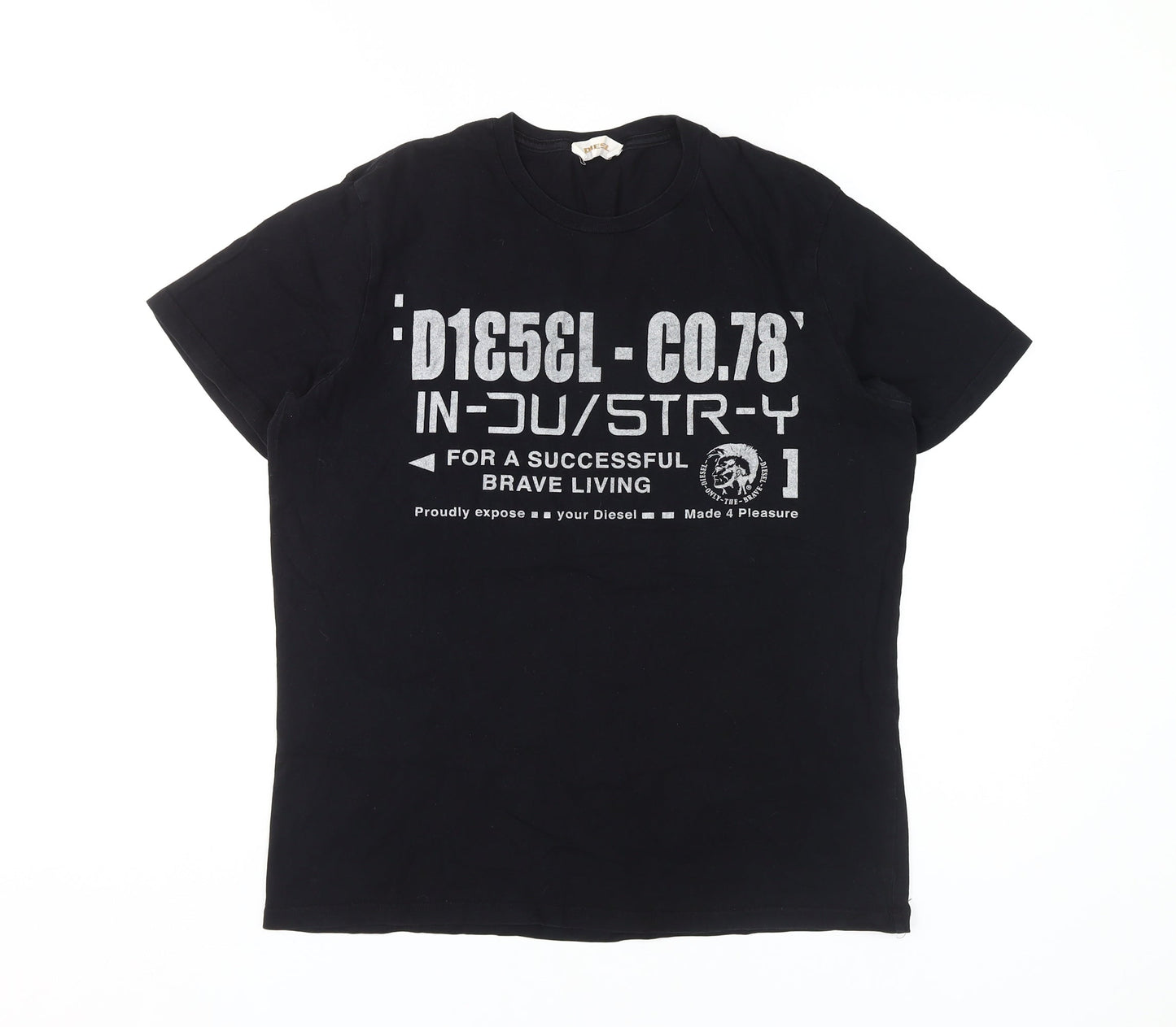 Diesel Men's Black Graphic Print T-Shirt Size S