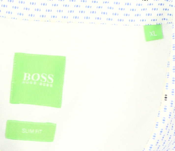 BOSS Men's Blue XL Slim Fit Dress Shirt
