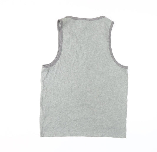 Hollister Men's Grey Sleeveless Graphic T-Shirt Size S