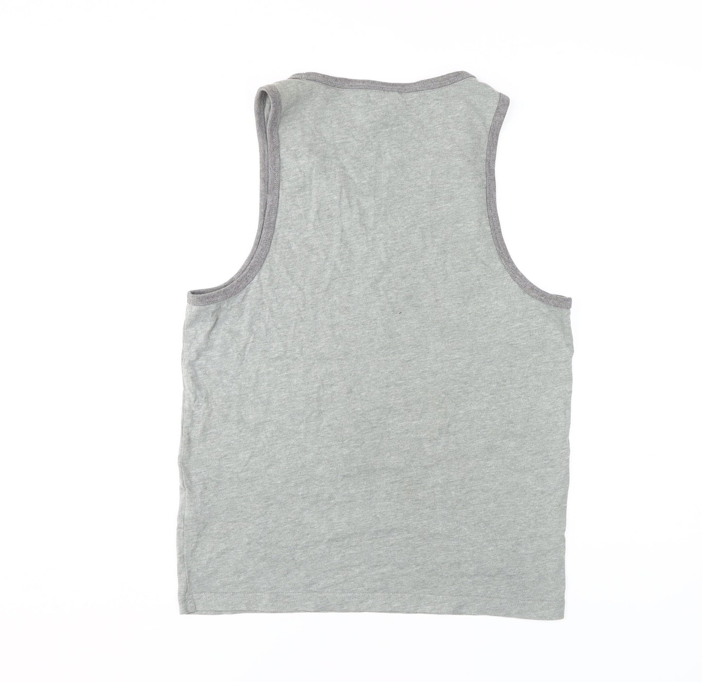 Hollister Men's Grey Sleeveless Graphic T-Shirt Size S