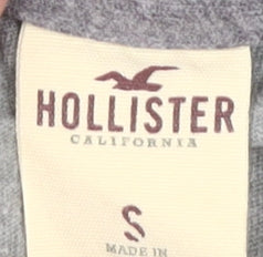 Hollister Men's Grey Sleeveless Graphic T-Shirt Size S