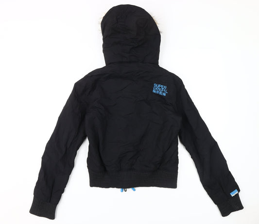 Superdry Women's Black Bomber Jacket, M, Urban Style