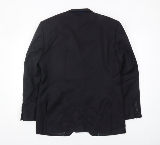 Next Men's Black Wool Blazer 40S Formal Jacket
