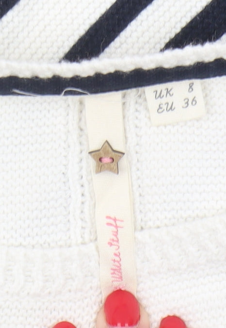 White Stuff Women's White Pullover Jumper Size 8