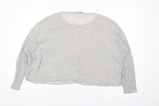 Mint Velvet Women's Grey Blouse, Size 14, Elegant & Casual