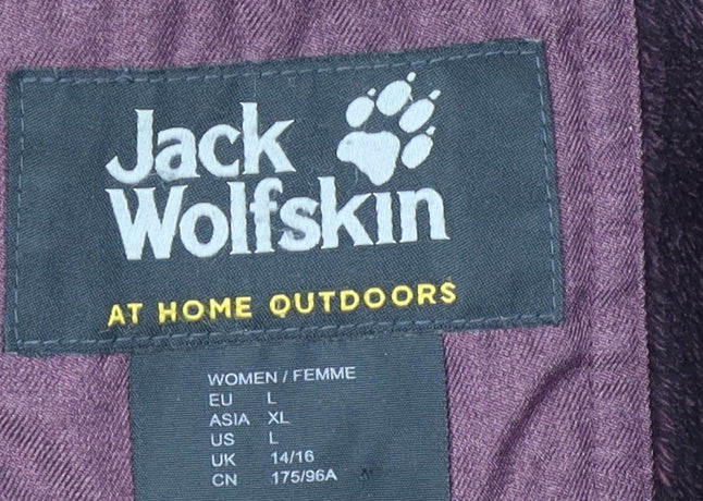 Jack Wolfskin Women's Purple Parka Jacket Size 14