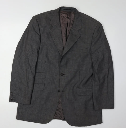 Jaeger Men's Grey Blazer, Size 40R, Regular Fit