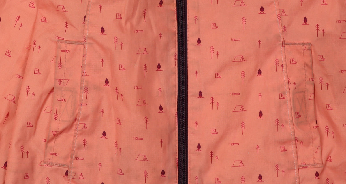 Additional view of Decathlon girls’ orange waterproof rain coat 5 years