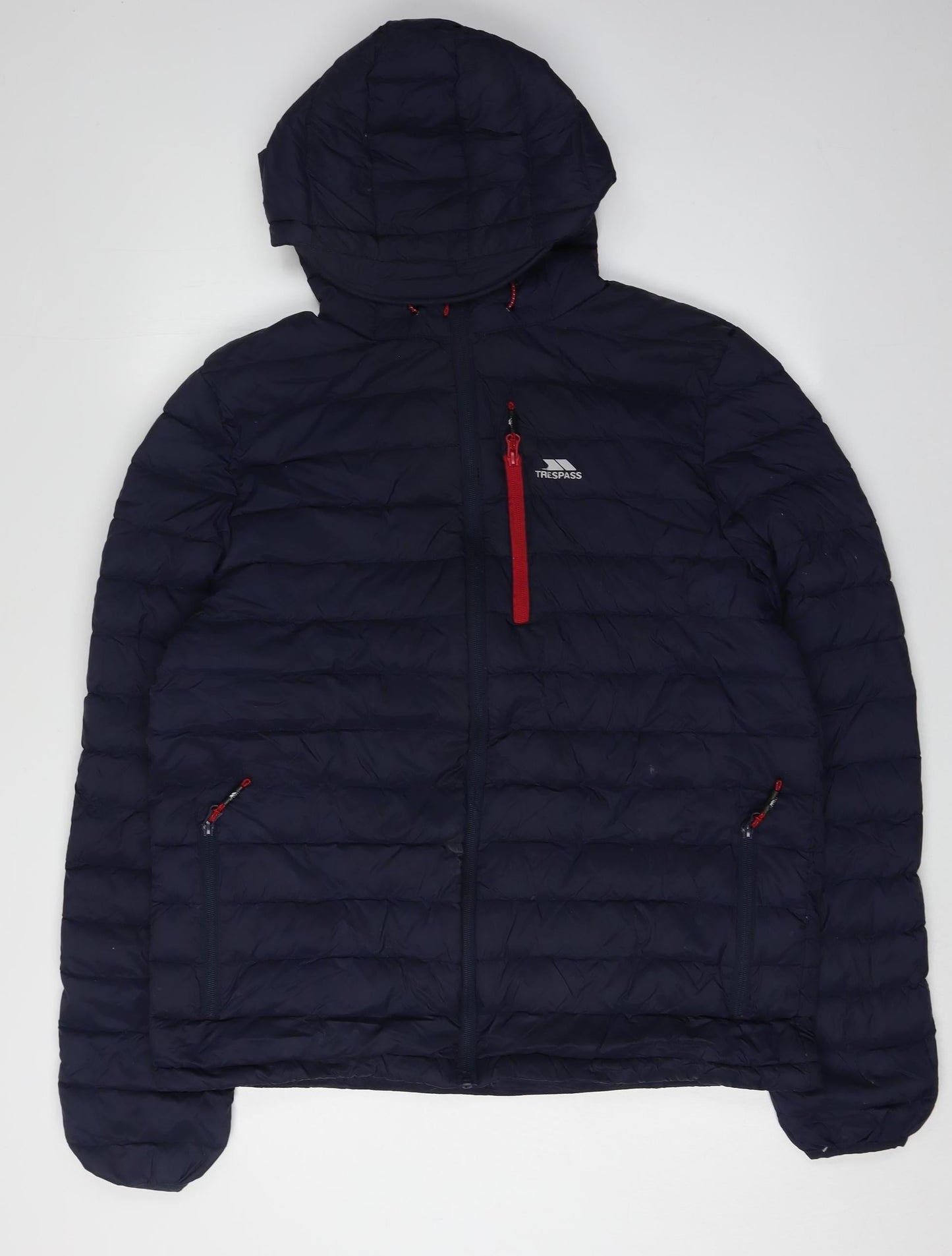 Trespass Unisex Blue M Puffer Jacket, Hooded & Zipped