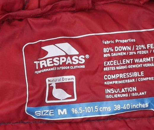 Trespass Unisex Blue M Puffer Jacket, Hooded & Zipped
