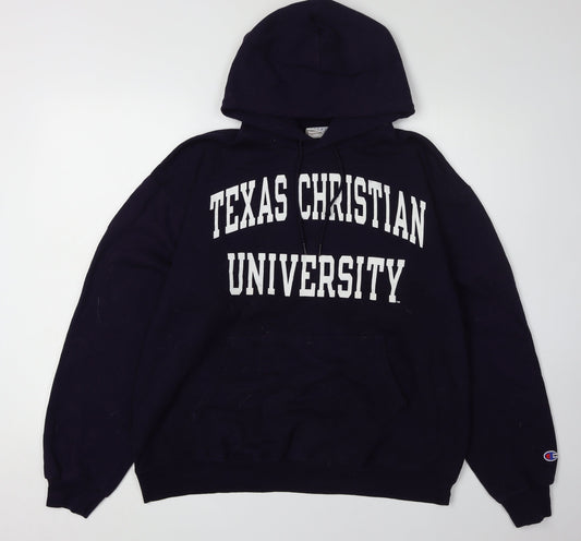 Champion Unisex Black Hoodie L - University Style