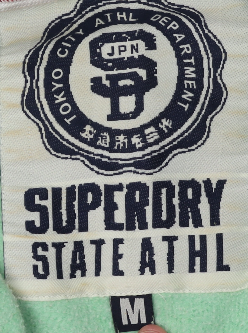 Superdry Green Full Zip Hoodie - Unisex Medium