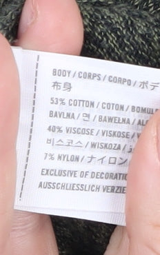 Hollister Men's Green Crew Neck Pullover Jumper, Size S