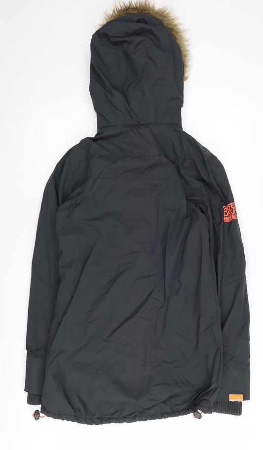 Superdry Women's Black Parka Jacket XS