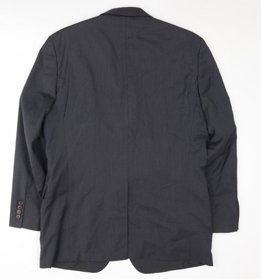 Hugo Boss Men's Blue Suit Jacket, Size 40, Wool