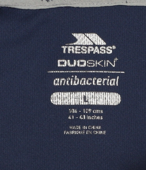 Trespass Men's Blue Polo Shirt L with Moisture Wicking