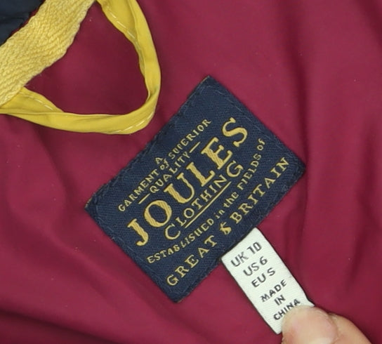 Joules Women's Blue Puffer Jacket Coat Size 10
