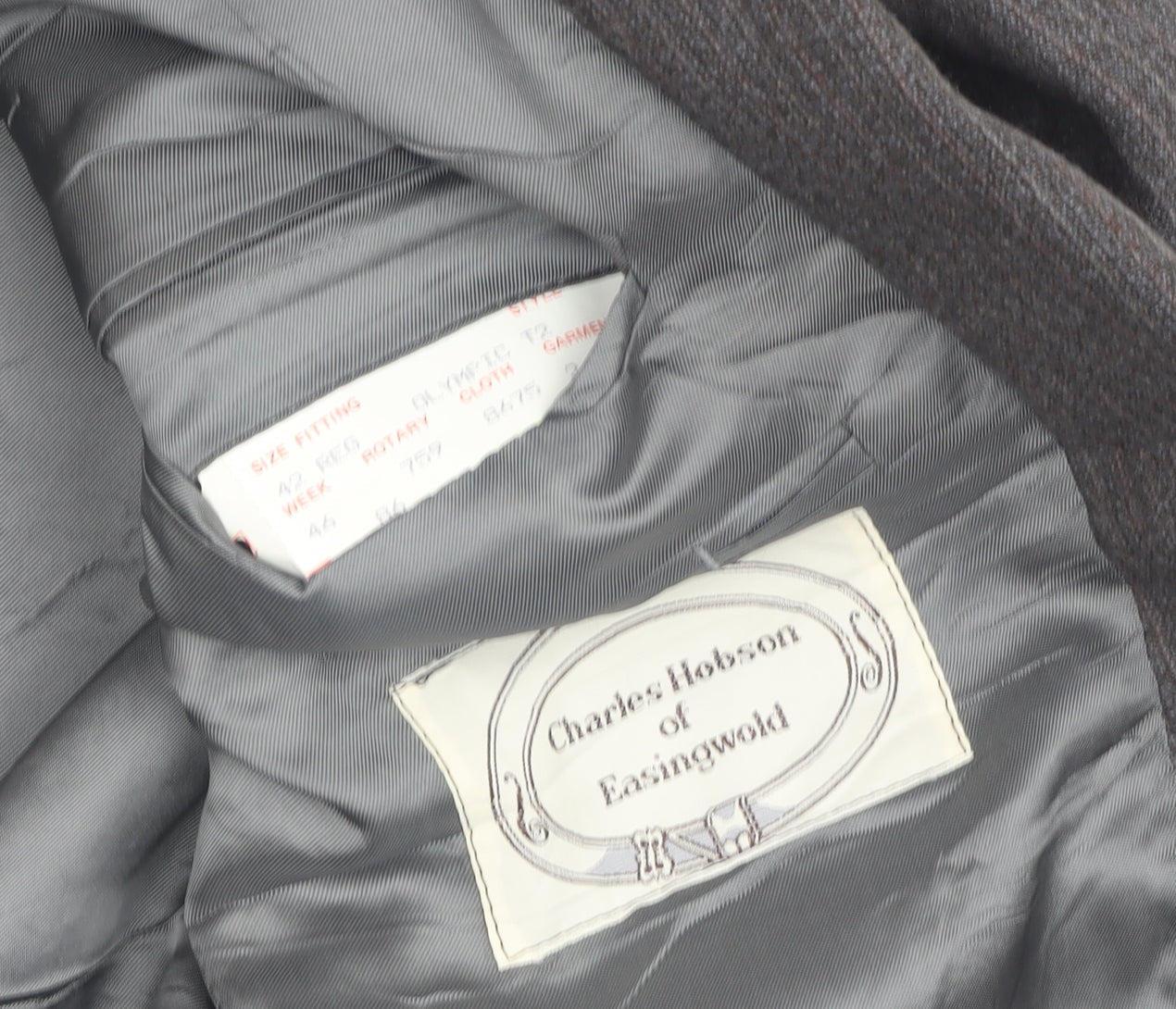 Charles Hobson Mens Brown Striped Blazer 42R Classic Jacket