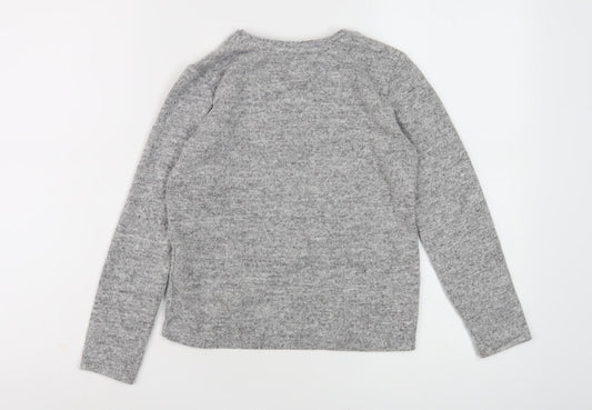 Harry Potter Girls Grey Sequin Long Sleeve Pullover Top 9-10 Years