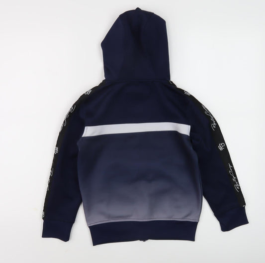 Evo Boys Blue Full Zip Hoodie 2XS with Logo Accents