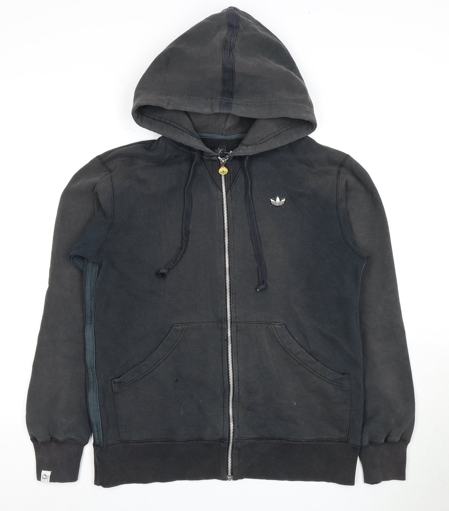 Adidas Men's Black Full Zip Hoodie, Size M