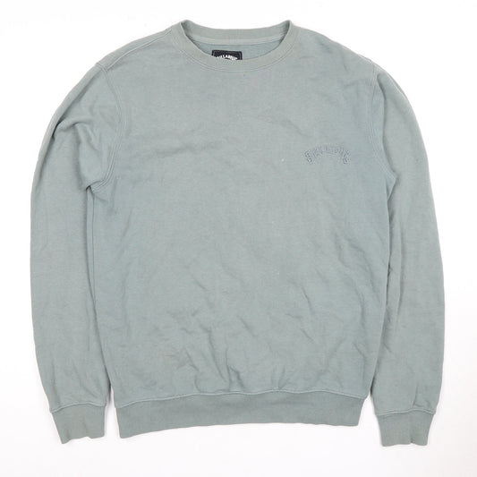 Billabong Men's Green Pullover Logo Sweatshirt M