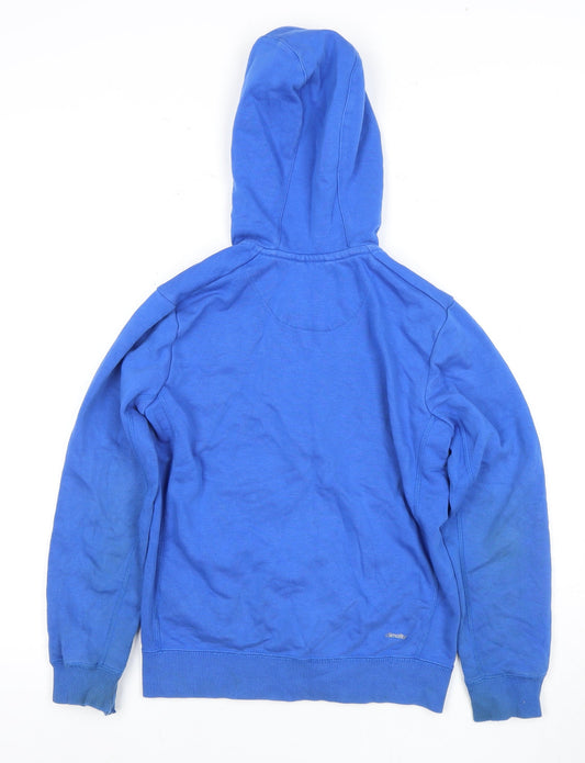 Adidas Boys Blue Full Zip Hoodie Size 9-10 Years
