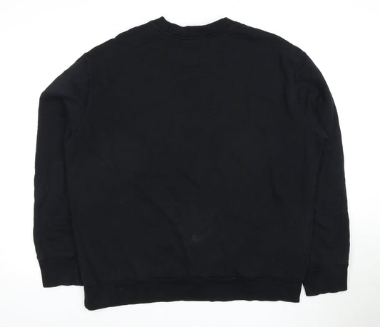 Diesel Men's Black Logo Pullover Sweatshirt - L