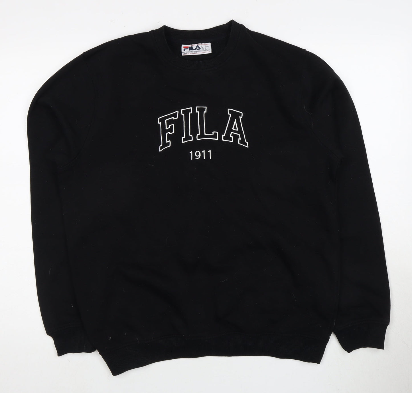 Fila Men's Black Graphic Pullover Sweatshirt - Size S