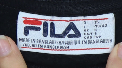 Fila Men's Black Graphic Pullover Sweatshirt - Size S