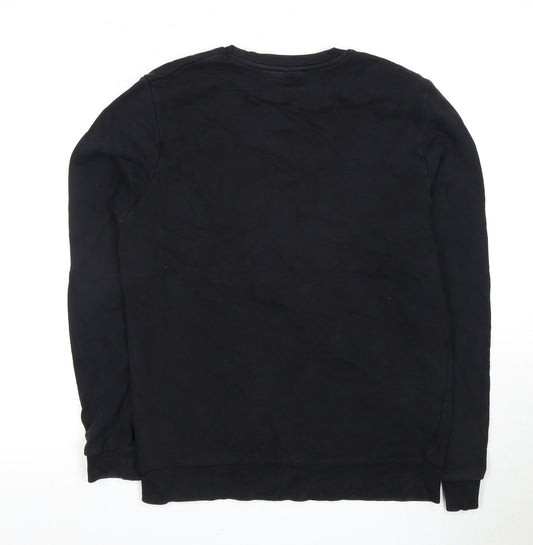 ASOS Men's Black Geometric Pocket Pullover Sweatshirt M