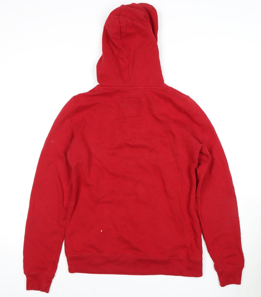 Hollister Men's Red Pullover Hoodie Size S