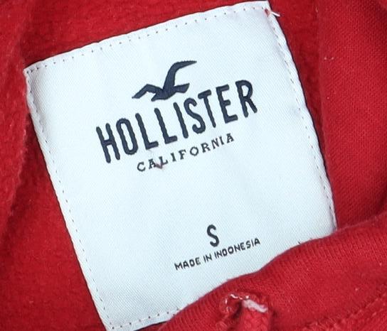 Hollister Men's Red Pullover Hoodie Size S